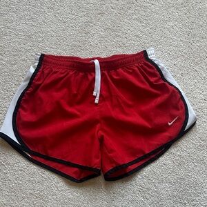 Nike Red and Black Running Shorts